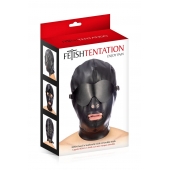 Маска-шлем с отверстием для рта и съемными шорами - Fetish Tentation - купить с доставкой в Волгограде