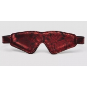 Двусторонняя красно-черная маска на глаза Reversible Faux Leather Blindfold - Fifty Shades of Grey - купить с доставкой в Волгограде