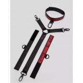 Ошейник с наручниками Reversible Faux Leather Collar and Wrist - Fifty Shades of Grey - купить с доставкой в Волгограде