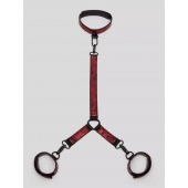 Ошейник с наручниками Reversible Faux Leather Collar and Wrist - Fifty Shades of Grey - купить с доставкой в Волгограде