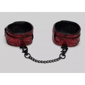 Красно-черные оковы Reversible Faux Leather Ankle Cuffs - Fifty Shades of Grey - купить с доставкой в Волгограде