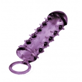 Закрытая фиолетовая насадка с пупырышками SAMURAI PENIS SLEEVE PURPLE - 14,5 см. - NMC - в Волгограде купить с доставкой