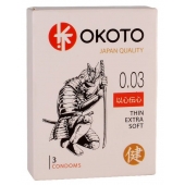 Тонкие презервативы OKOTO Thin Extra Soft - 3 шт. - Sitabella - купить с доставкой в Волгограде