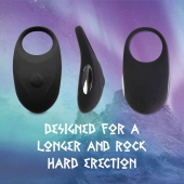 Черное эрекционное виброкольцо Thor Cockring - FeelzToys - в Волгограде купить с доставкой