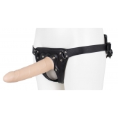 Пустотелый страпон Harness CLASSIC с бандажом - 19,5 см. - LOVETOY (А-Полимер) - купить с доставкой в Волгограде