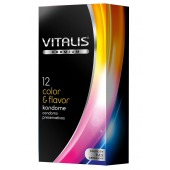 Цветные ароматизированные презервативы VITALIS PREMIUM color   flavor - 12 шт. - Vitalis - купить с доставкой в Волгограде