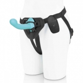 Голубая изогнутая насадка 6in Remote Control Ripple P-Spot G-Spot на черных трусиках - 16 см. - Pegasus - купить с доставкой в Волгограде