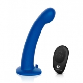 Синяя насадка Remote Control P-Spot G-Spot с черными трусиками - 20 см. - Pegasus - купить с доставкой в Волгограде