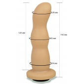 Телесная рельефная насадка Harness - 14,2 см. - LOVETOY (А-Полимер) - купить с доставкой в Волгограде