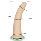 Телесная гладкая насадка-фаллоимитатор Harness - 17 см. - LOVETOY (А-Полимер) - купить с доставкой в Волгограде