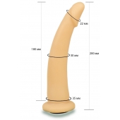 Телесная гладкая насадка-фаллоимитатор Harness - 20 см. - LOVETOY (А-Полимер) - купить с доставкой в Волгограде