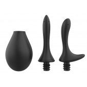 Черный анальный душ Nexus Anal Douche Set с 2 сменными насадками - Nexus Range - купить с доставкой в Волгограде