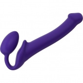 Фиолетовый безремневой страпон Silicone Bendable Strap-On - size M - Strap-on-me - купить с доставкой в Волгограде