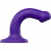Фиолетовый фаллоимитатор-насадка Strap-On-Me Dildo Dual Density size S - 17 см. - Strap-on-me - купить с доставкой в Волгограде
