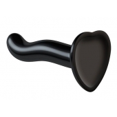 Черный фаллоимитатор-насадка Strap-On-Me P G spot Dildo size S - 16,4 см. - Strap-on-me - купить с доставкой в Волгограде