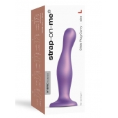 Фиолетовая насадка Strap-On-Me Dildo Plug Curvy size L - Strap-on-me - купить с доставкой в Волгограде