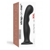 Черная насадка Strap-On-Me Dildo Plug P G size XXL - Strap-on-me - купить с доставкой в Волгограде