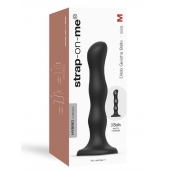 Черная насадка Strap-On-Me Dildo Geisha Balls size M - Strap-on-me - купить с доставкой в Волгограде