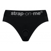 Черные трусики для насадок Heroine Lingerie Harness - size L - Strap-on-me - купить с доставкой в Волгограде