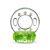 Зеленое эрекционное виброкольцо Arouser Vibrating C-Ring - Blush Novelties - в Волгограде купить с доставкой