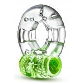 Зеленое эрекционное виброкольцо Arouser Vibrating C-Ring - Blush Novelties - в Волгограде купить с доставкой