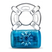 Синее эрекционное виброкольцо One Night Stand Vibrating C-Ring - Blush Novelties - в Волгограде купить с доставкой