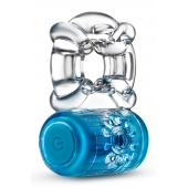 Синее эрекционное виброкольцо One Night Stand Vibrating C-Ring - Blush Novelties - в Волгограде купить с доставкой