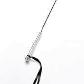 Черный кожаный стек с гладкой ручкой - 55 см. - Crazy Handmade - купить с доставкой в Волгограде