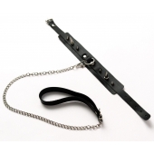 Черный ошейник с шипами и поводком - Crazy Handmade - купить с доставкой в Волгограде