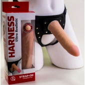 Страпон Харнесс из трусиков и насадки-фаллоса - 17,5 см. - LOVETOY (А-Полимер) - купить с доставкой в Волгограде