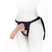 Податливый фаллос на трусиках Harness - 20,5 см. - LOVETOY (А-Полимер) - купить с доставкой в Волгограде
