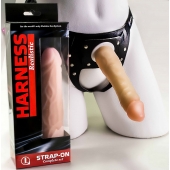 Телесная насадка-фаллос на трусиках с плугом - 16,5 см. - LOVETOY (А-Полимер) - купить с доставкой в Волгограде