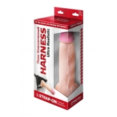 Страпон системы Харнесс: трусики с плугом и реалистичная насадка - 17,5 см. - LOVETOY (А-Полимер) - купить с доставкой в Волгограде