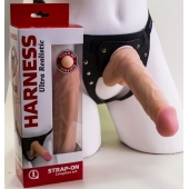 Страпон Harness из двух предметов: регулируемые трусики и насадка-фаллос - 17,5 см. - LOVETOY (А-Полимер) - купить с доставкой в Волгограде