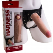 Реалистичный страпон Harness из трусиков и насадки-фаллоса - 18,5 см. - LOVETOY (А-Полимер) - купить с доставкой в Волгограде
