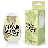 Белый нереалистичный мастурбатор в форме бутона цветка Lotus - 1137 - в Волгограде купить с доставкой