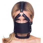 Черный намордник с кляпом-шаром Head Harness With A Gag - Orion - купить с доставкой в Волгограде