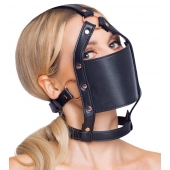 Черный намордник с кляпом-шаром Head Harness With A Gag - Orion - купить с доставкой в Волгограде