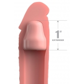 Телесная насадка-удлинитель 1 Inch Silicone X-tension - 17,8 см. - Pipedream - в Волгограде купить с доставкой