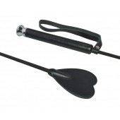 Чёрный стек с шлепком-сердечком - 70 см. - Sitabella - купить с доставкой в Волгограде