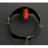 Кляп-фаллос на чёрных ремешках - Sitabella - купить с доставкой в Волгограде