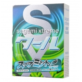 Презервативы Sagami Xtreme Mint с ароматом мяты - 3 шт. - Sagami - купить с доставкой в Волгограде