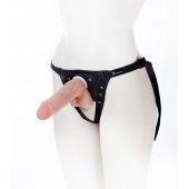 Страпон с поясом Harness - 19 см. - LOVETOY (А-Полимер) - купить с доставкой в Волгограде