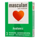 Презервативы анатомической формы Masculan Anatomic - 3 шт. - Masculan - купить с доставкой в Волгограде