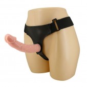 Гладкий фаллоимитатор с крупной головкой на ремешках - 19,7 см. - Baile - купить с доставкой в Волгограде