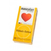 Презервативы с колечками и пупырышками Masculan Ribbed+Dotted - 10 шт. - Masculan - купить с доставкой в Волгограде