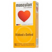 Презервативы с колечками и пупырышками Masculan Ribbed+Dotted - 10 шт. - Masculan - купить с доставкой в Волгограде