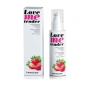 Съедобное согревающее массажное масло Love Me Tender Strawberry с ароматом клубники - 100 мл. - Love to Love - купить с доставкой в Волгограде