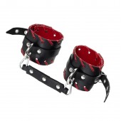 Черно-красные оковы из натуральной кожи - Pecado - купить с доставкой в Волгограде