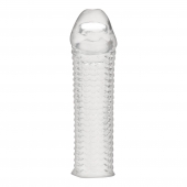 Текстурированная насадка на пенис Clear Textured Penis Enhancing Sleeve Extension - 16,5 см. - BlueLine - в Волгограде купить с доставкой